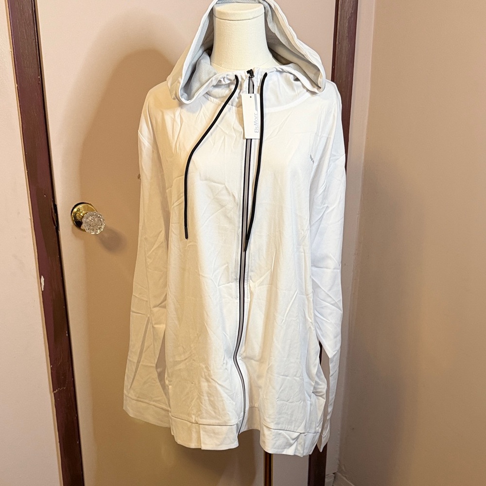 Men's White Hooded Lightweight Jacket